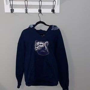 Penn State Mascot Patch Hoodie with Fuzzy Camo Print Hood